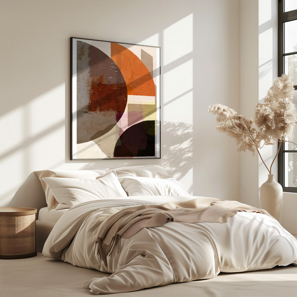 Bold Geometric Shapes And Earthy Tones | Poster