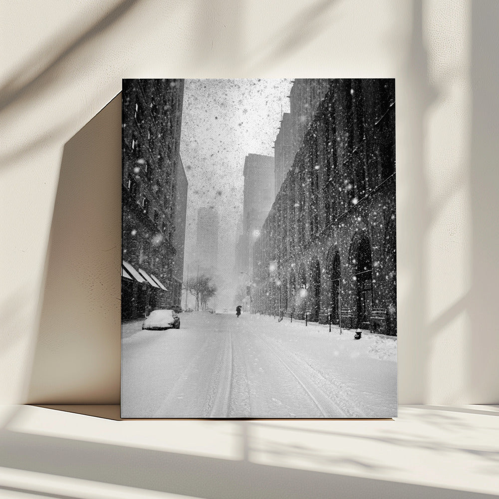 New York Walker in Blizzard | Canvas