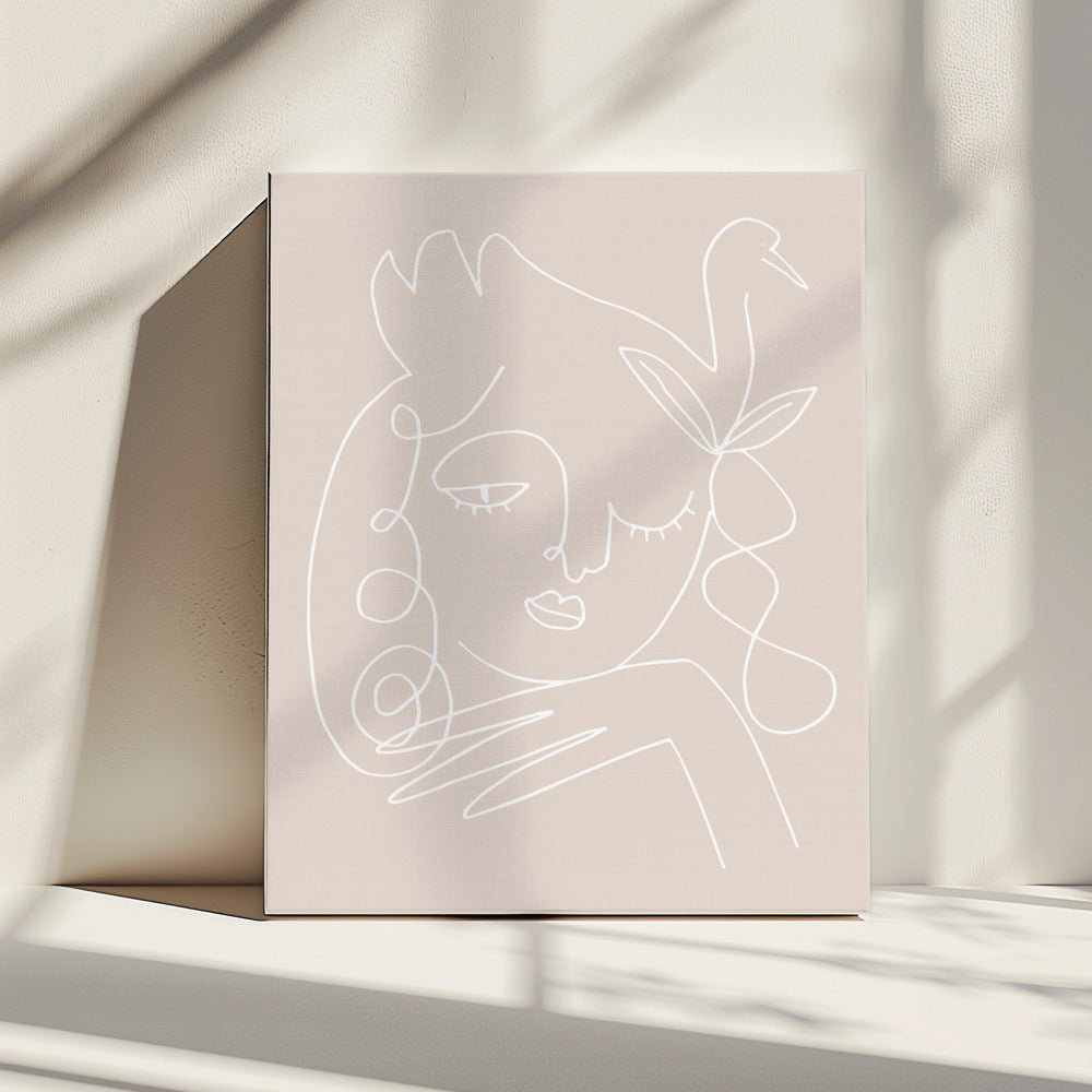 The Swan Beige | Canvas