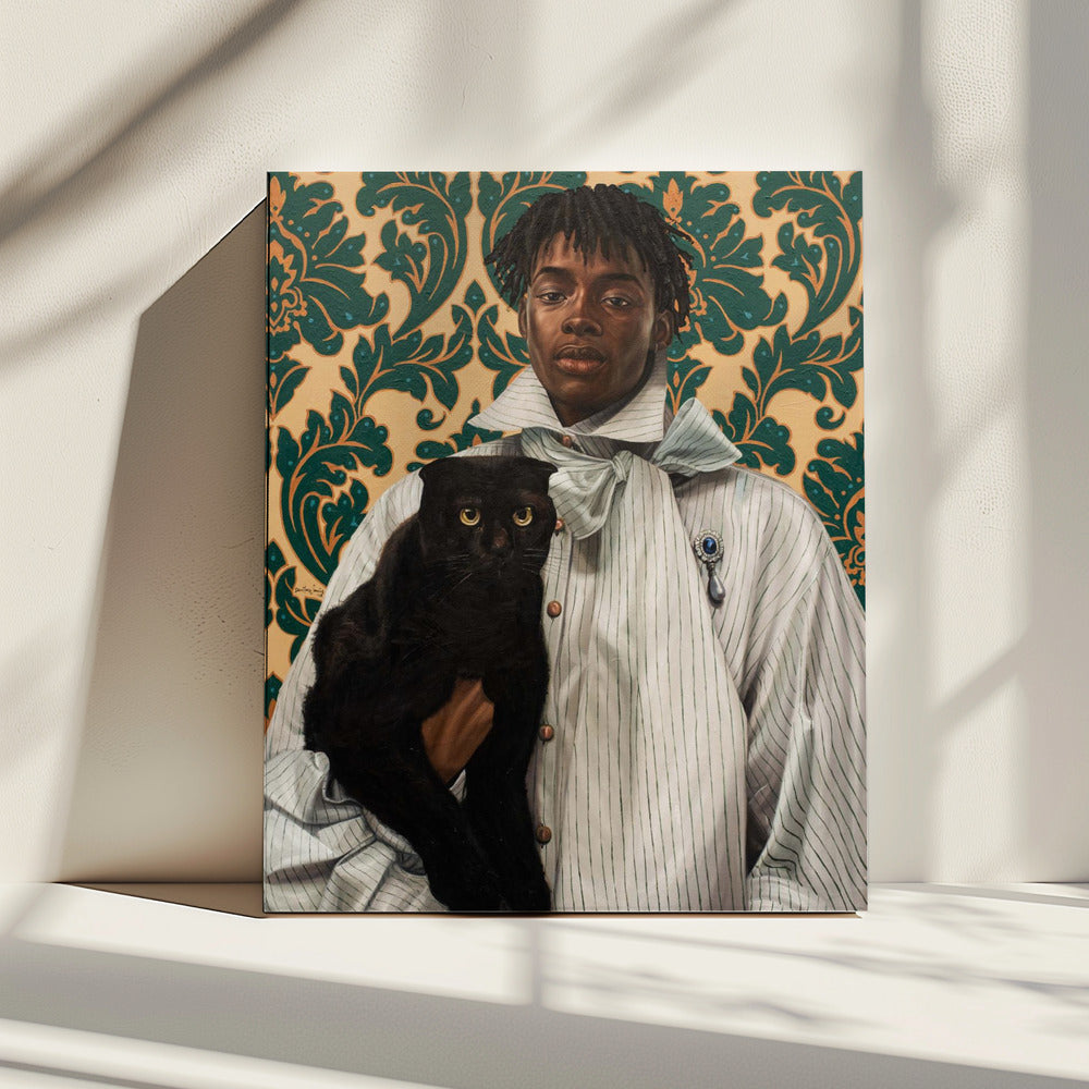 Gentleman with Cat | Canvas
