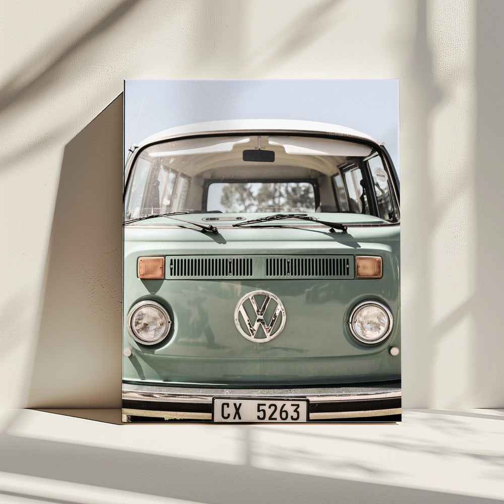Classic Design In Soft Green Tones Cars | Canvas