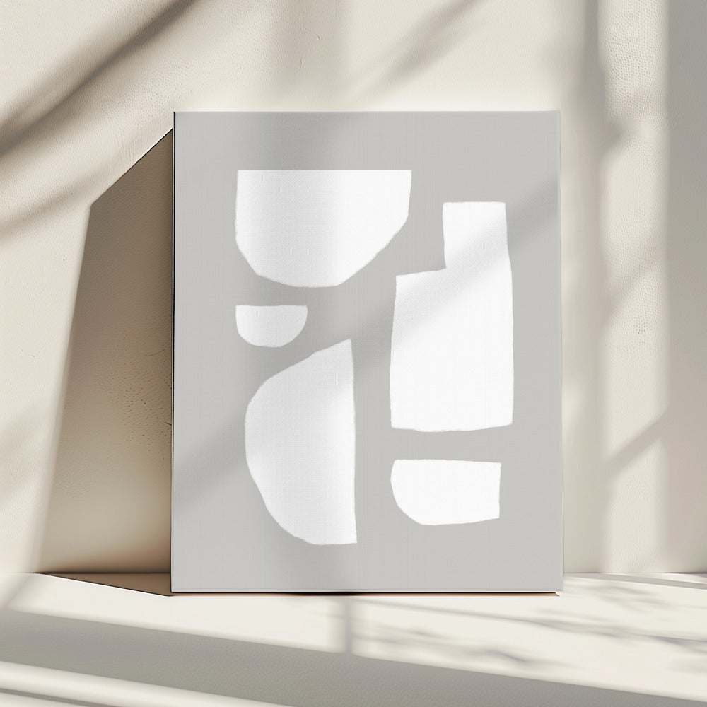 Minimalistic White Shapes | Canvas