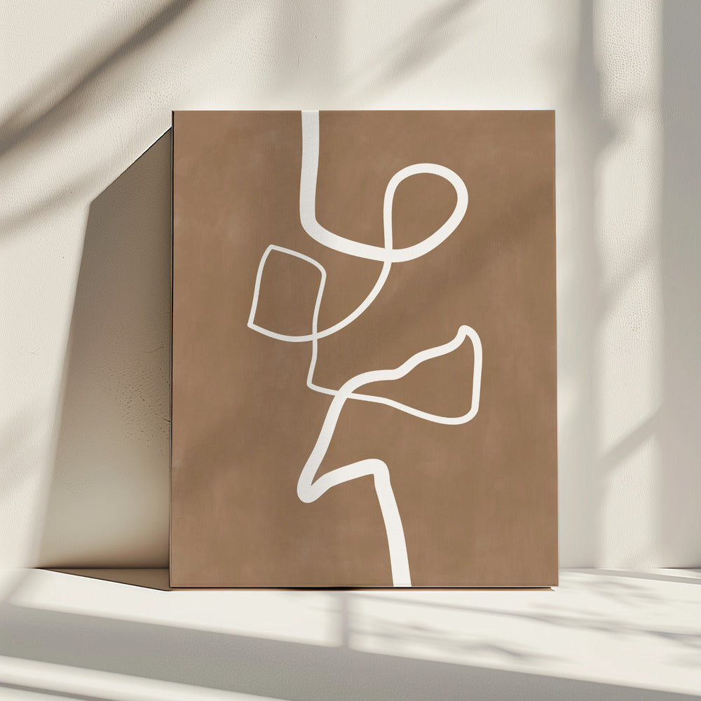 White Single Line Artwork | Canvas