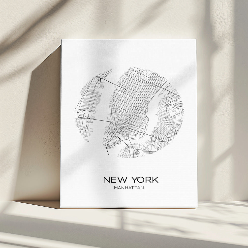 Manhattan Roads Map | Canvas