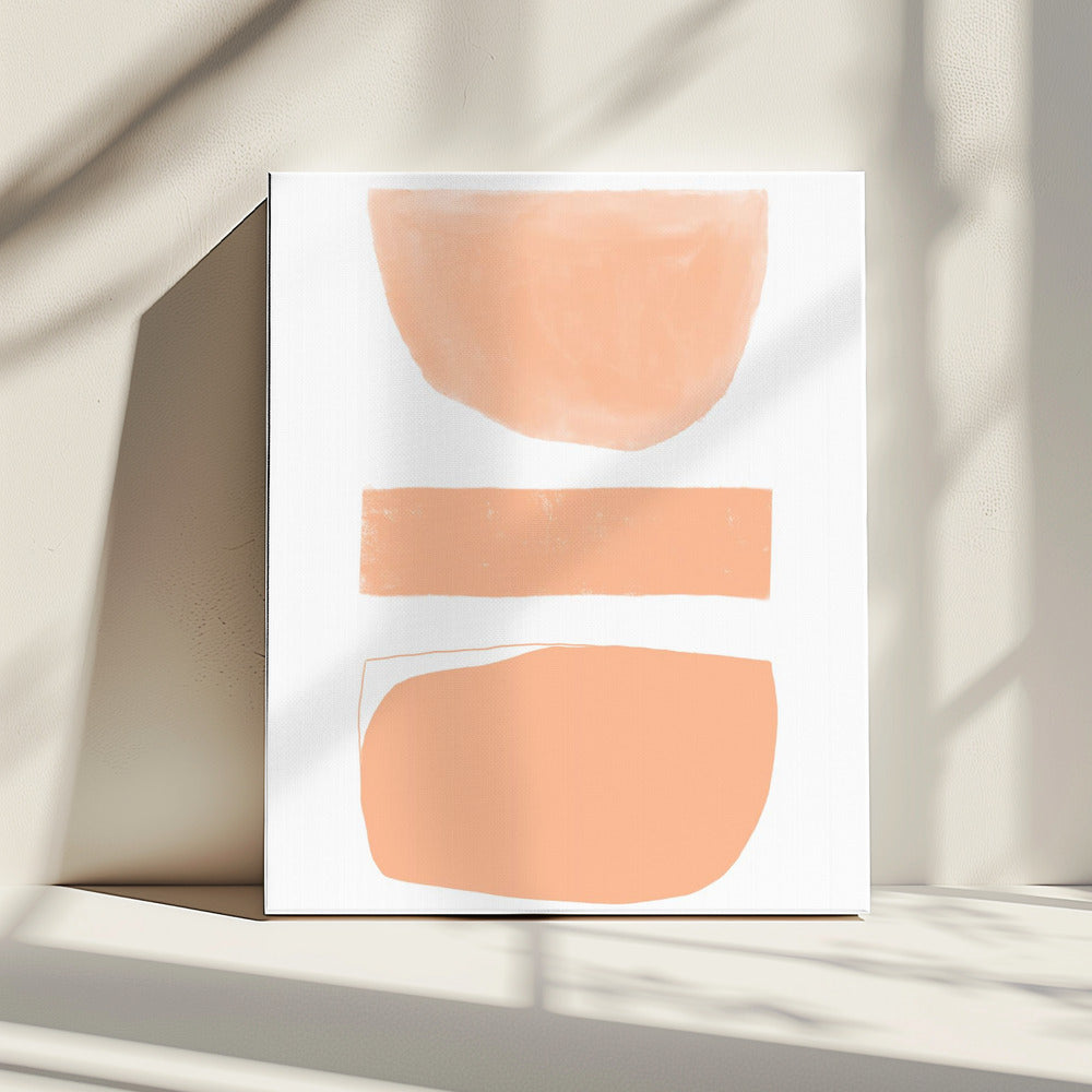 Peach Abstract Shapes | Canvas