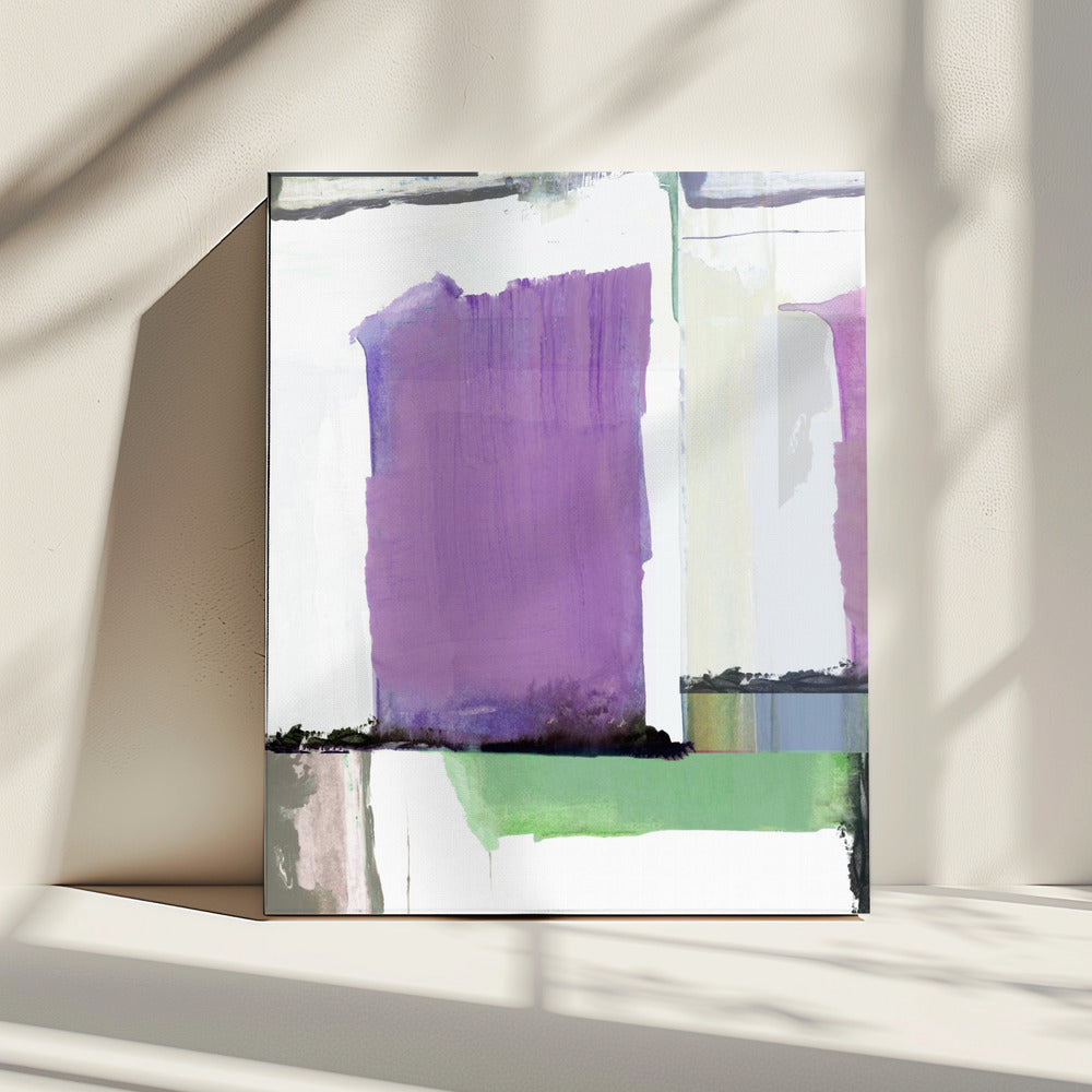 Aqua Blue Abstract On White 4 | Canvas