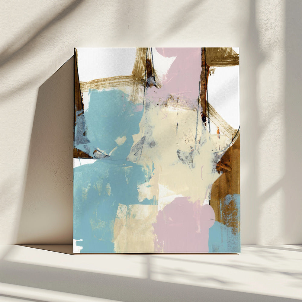 Blue Pink Dusky Abstract 1 | Canvas