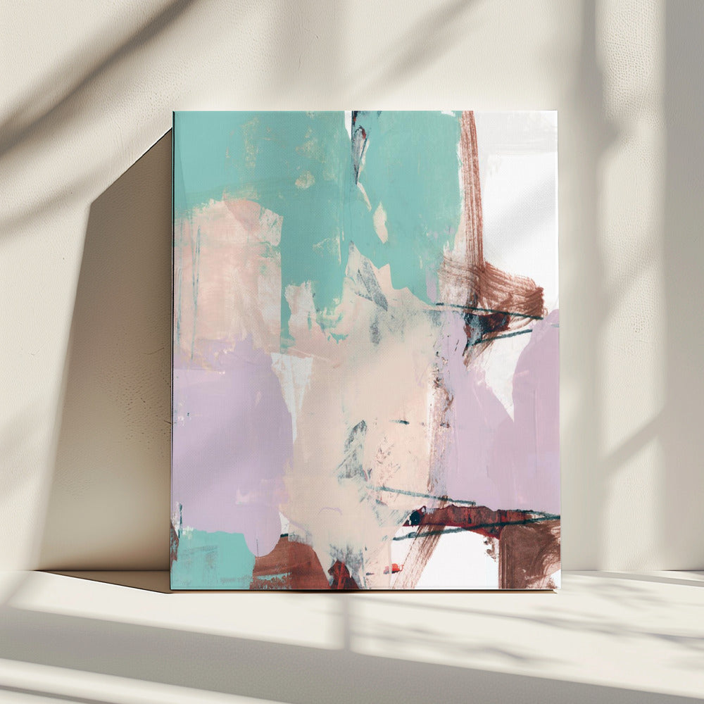 Blue Pink Dusky Abstract 2 | Canvas