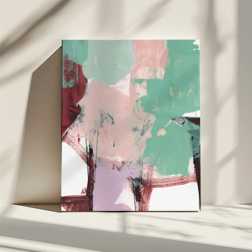 Blue Pink Dusky Abstract 3 | Canvas