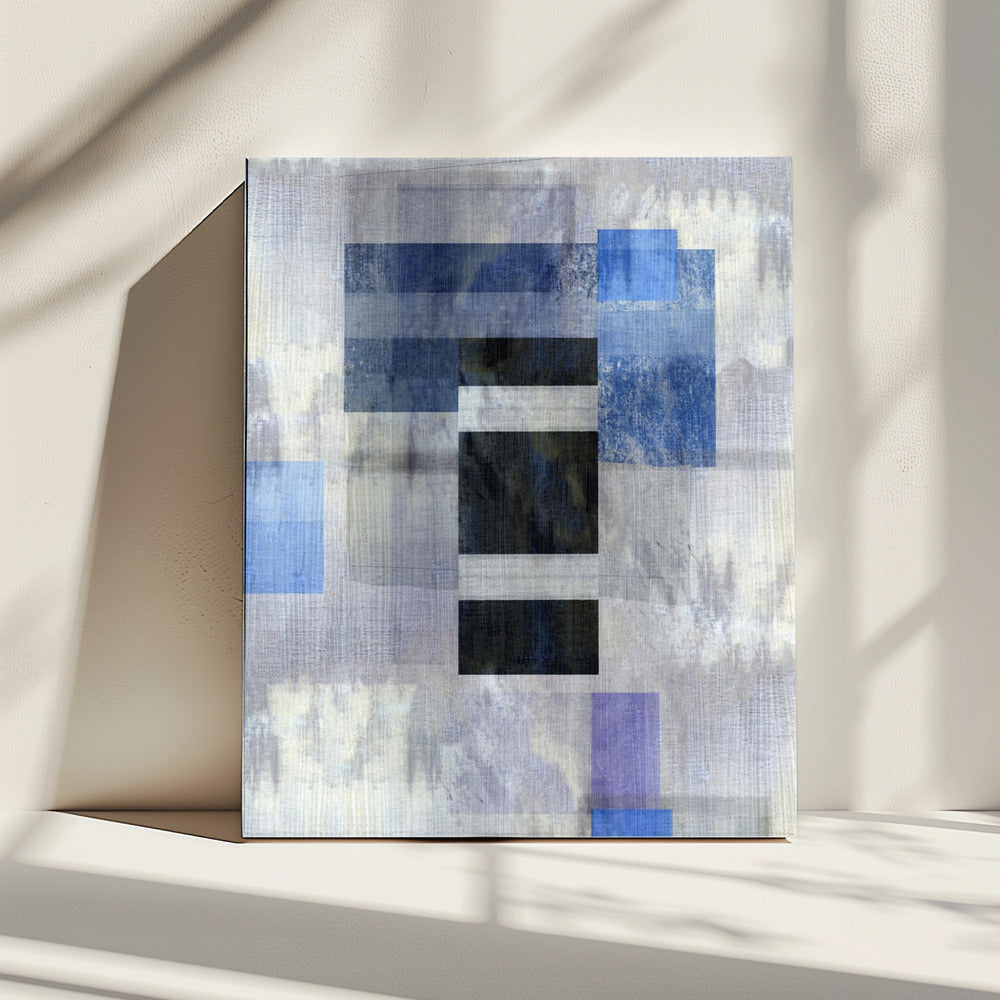 Blue  Carbon Abstract 2 | Canvas
