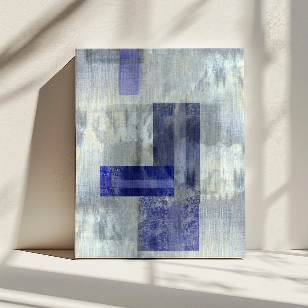 Blue  Carbon Abstract 3 | Canvas