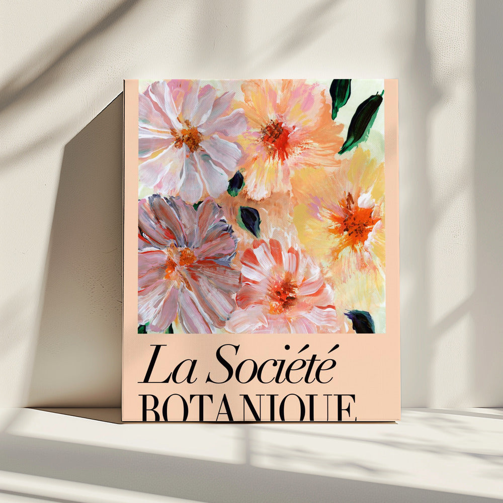 La Société Botanique Peach Flowers | Canvas