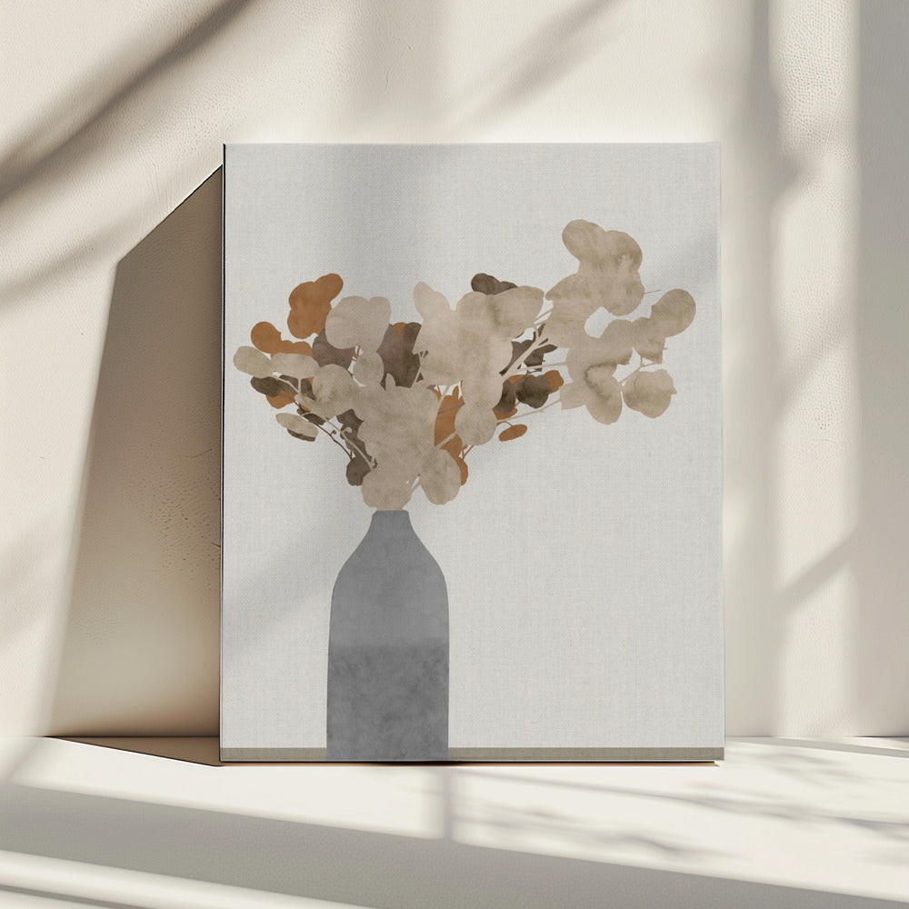 Rust Brown Dried Flowers In Vase On Table 1 Jpg | Canvas