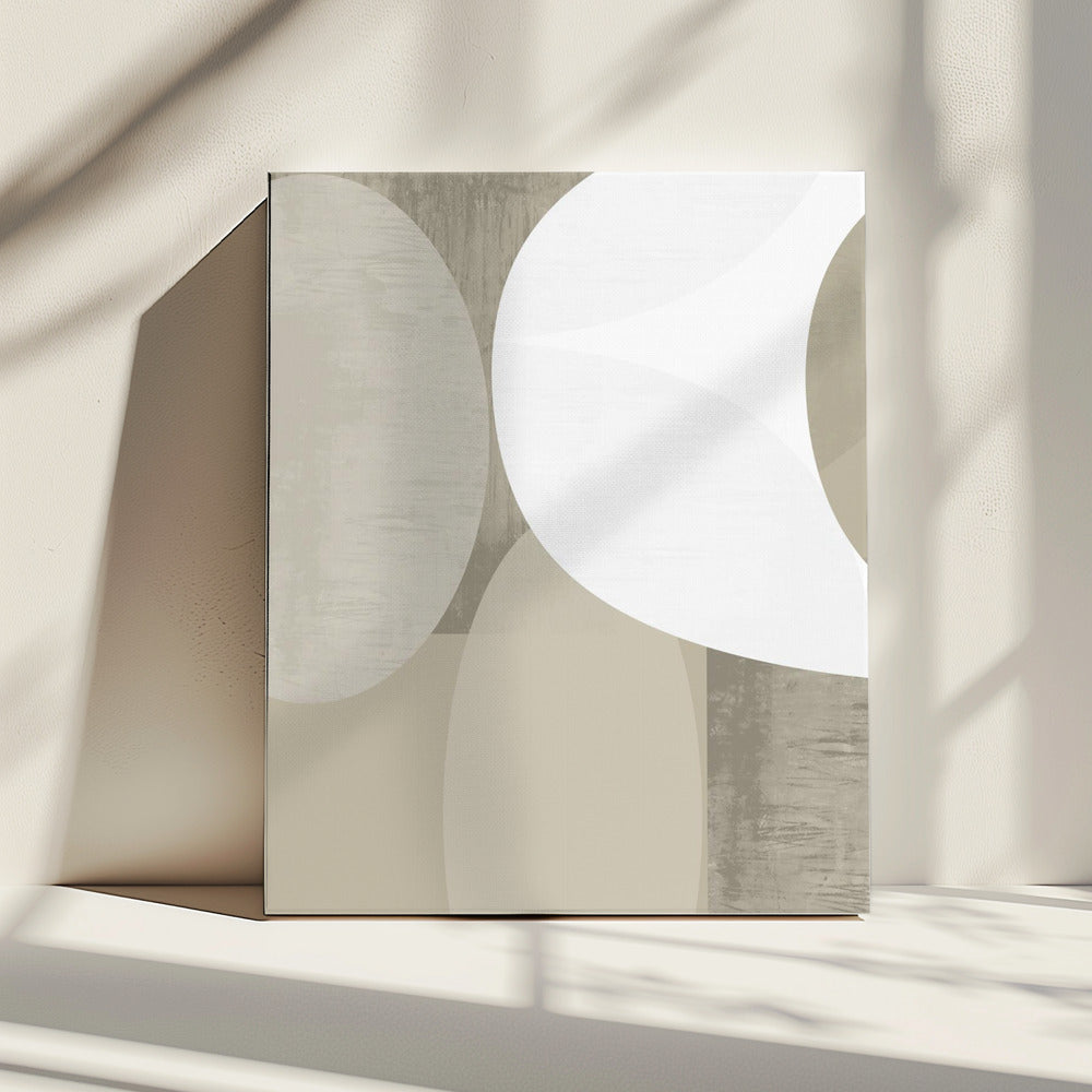 Black White Neutral Shapes 1 | Canvas