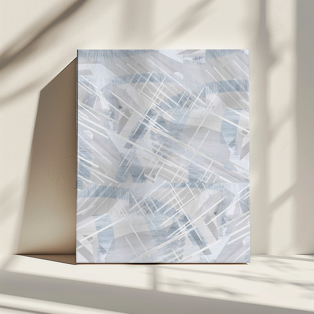 Calm Grey White Abstract 2 | Canvas