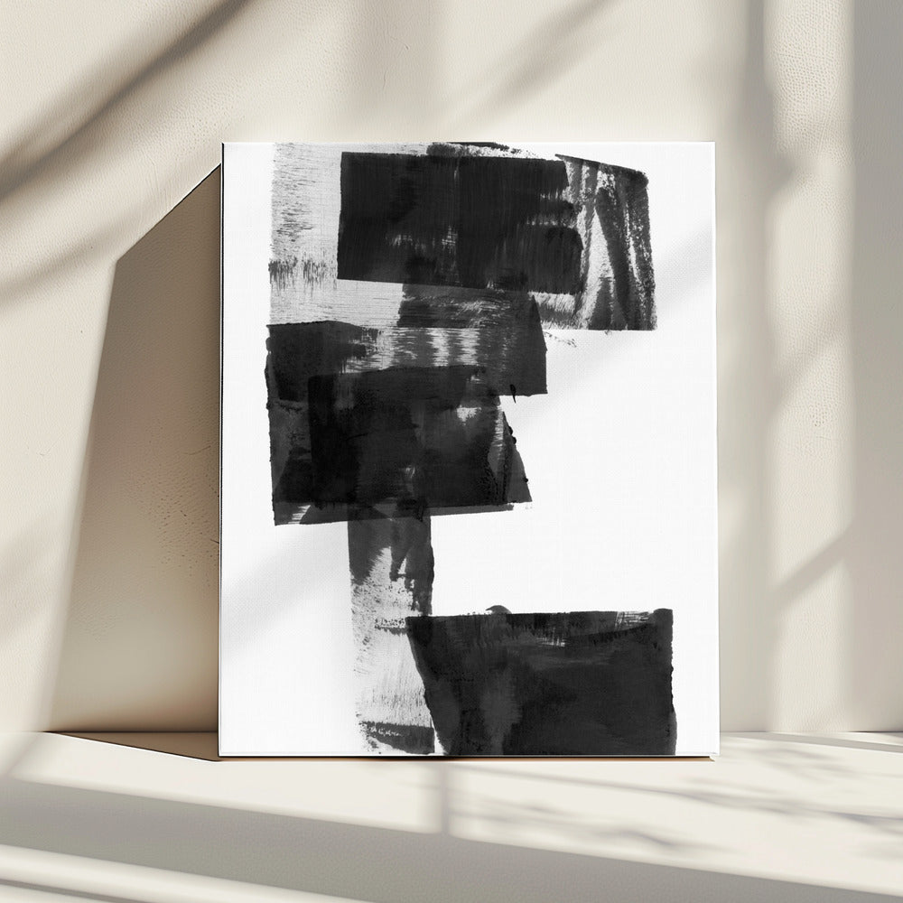 Black and White Abstract Composition No.1 | Canvas