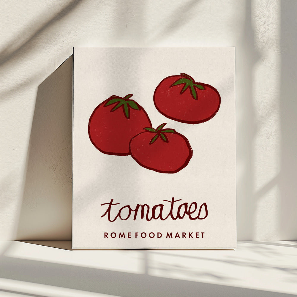 Food Art - Tomatoes Rome Food Market | Canvas