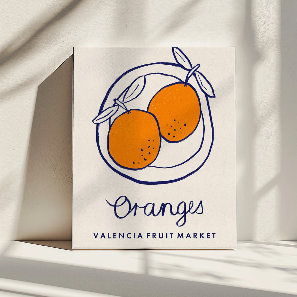 Food Art - Oranges Valencia Fruit Market | Canvas