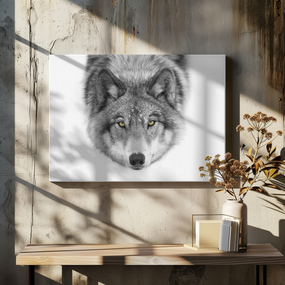 Yellow eyes - Timber Wolf | Canvas