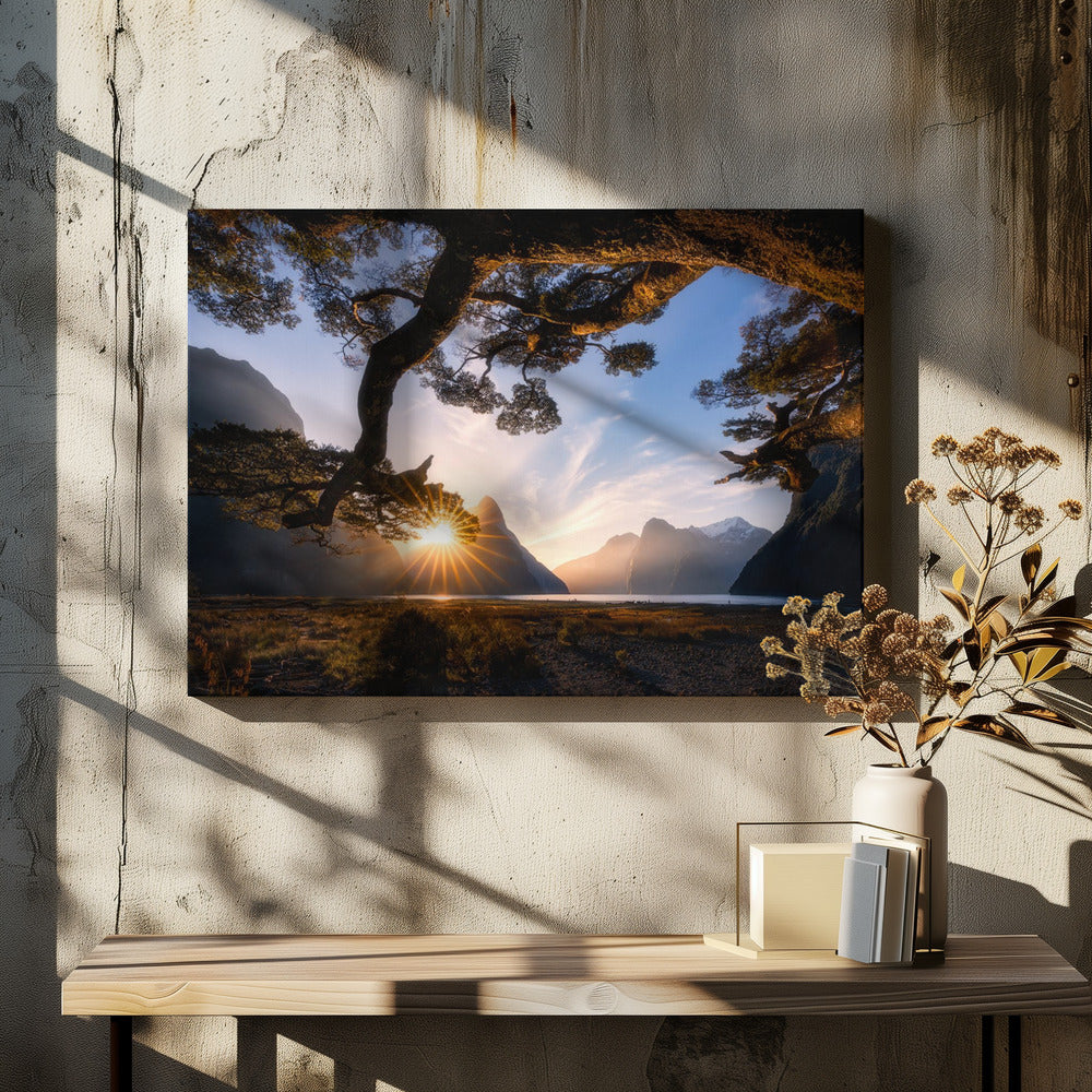 Sunny Day in Milford Sound | Canvas