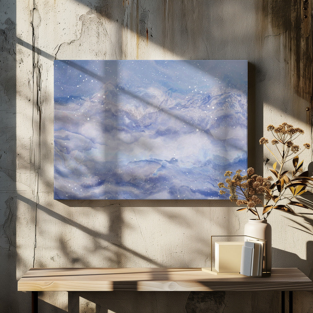 Mountains Under A Starry Sky | Canvas