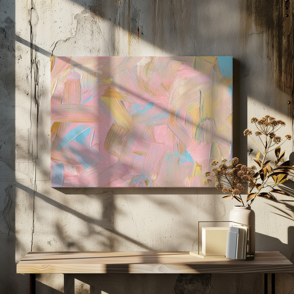 Vibrant Brushstrokes in Pastel Hues | Canvas