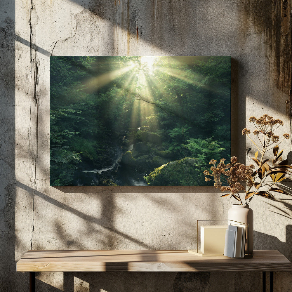 Green Rays | Canvas