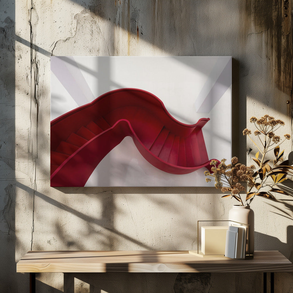 Red stairs | Canvas