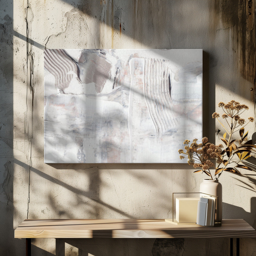 Textured Brushstrokes and Layered Neutral Tones | Canvas