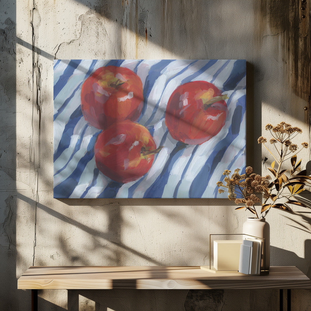 Three Red Apples | Canvas