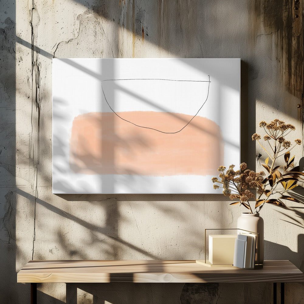 Bowl on Peach Canvas | Canvas
