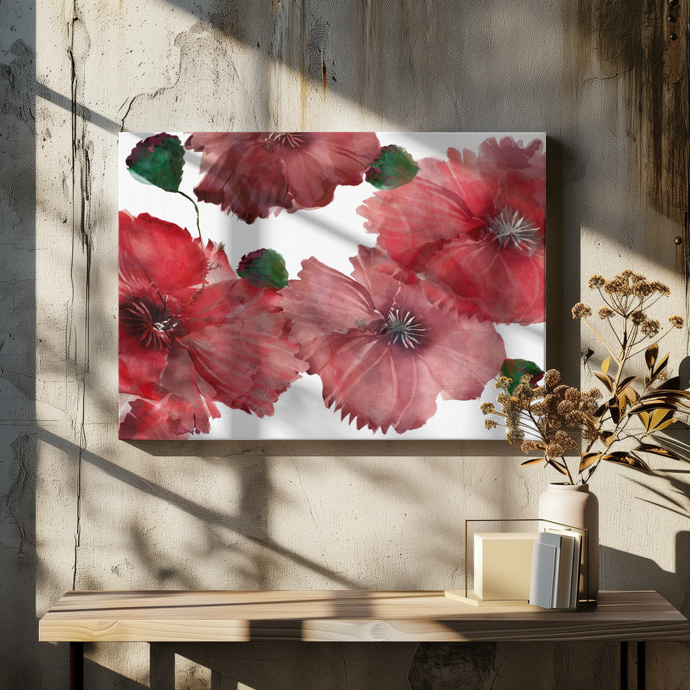 Big Red Flowers 1 | Canvas