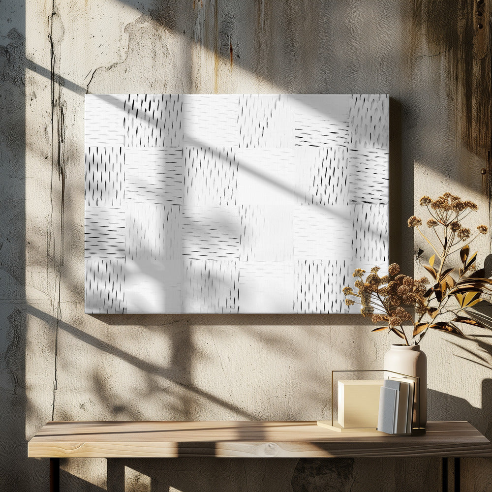 White Woven Blocks 4 | Canvas