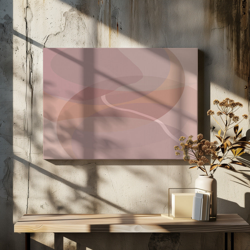 Dusty Rose Shapes 1 | Canvas