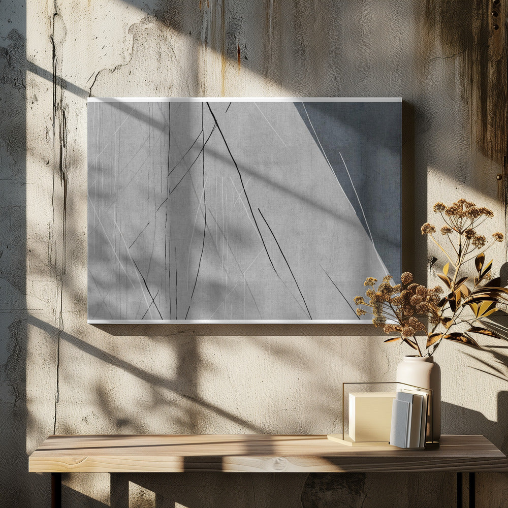 Abstract Lines on Grey | Canvas