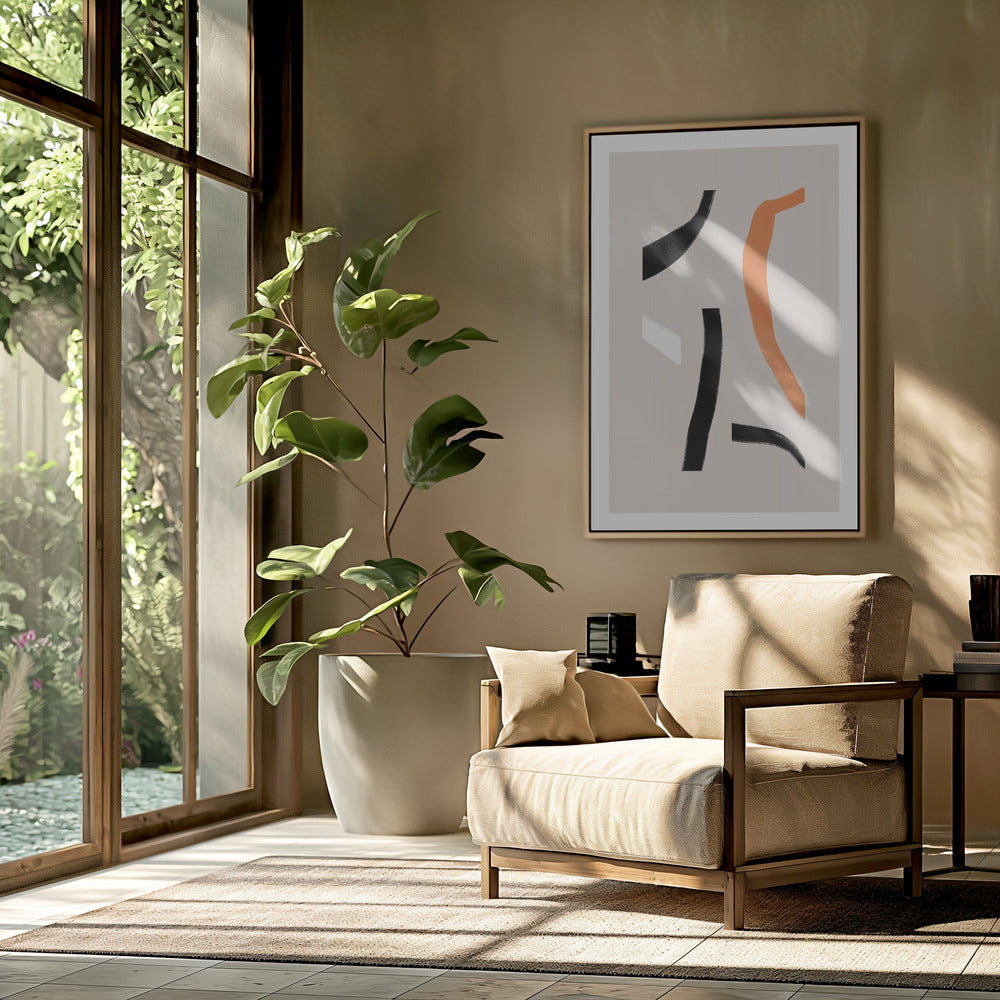 Colorful Curved Shapes | Poster