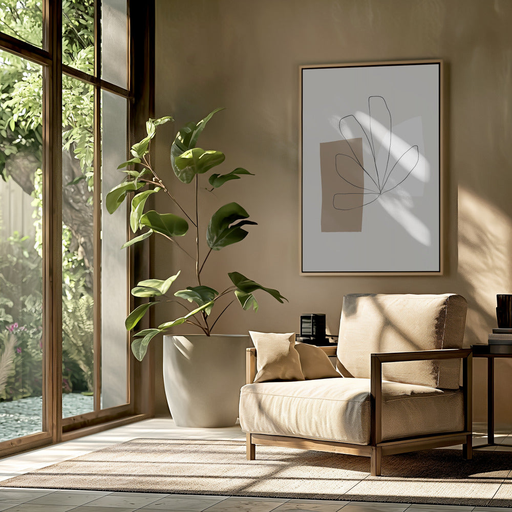 Abstract Leaf Lines | Poster