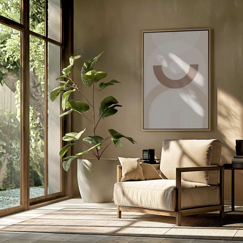 Beige Mid Century Poster | Poster