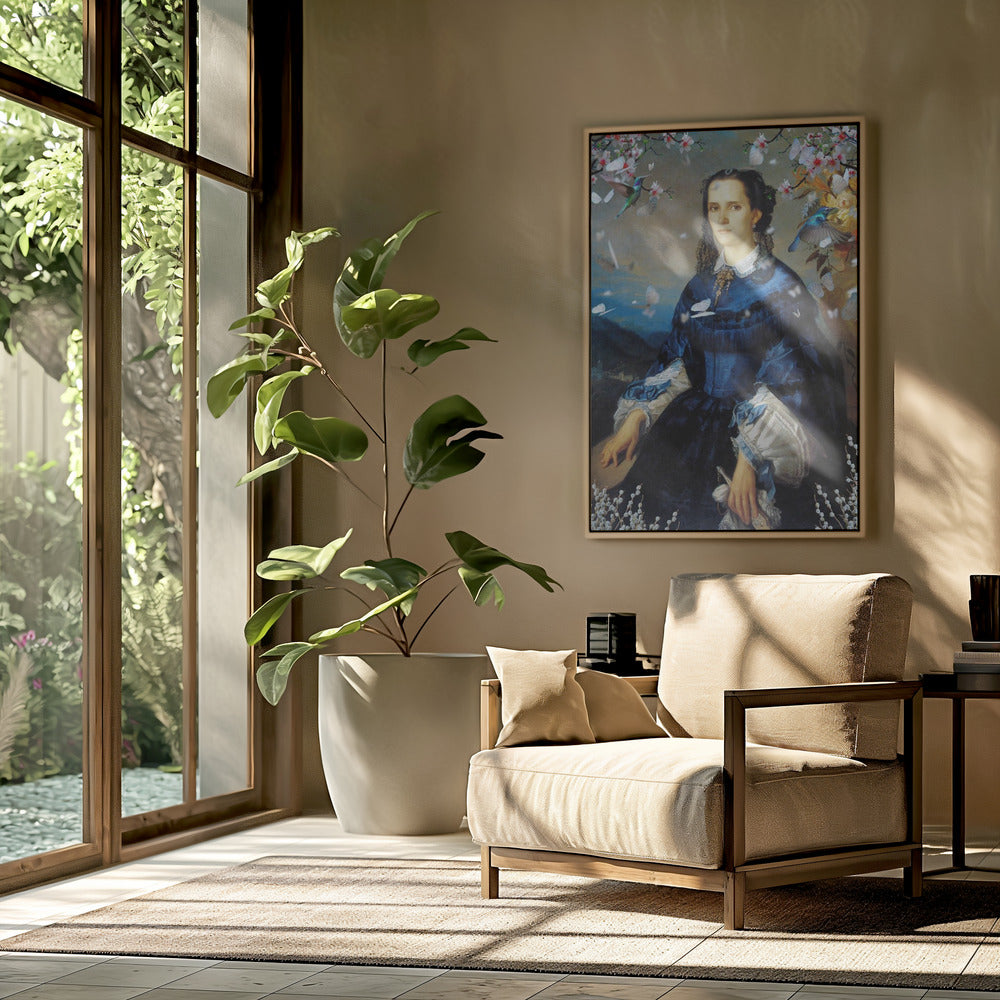 Lady Blue Hummingbird Blooms | Poster