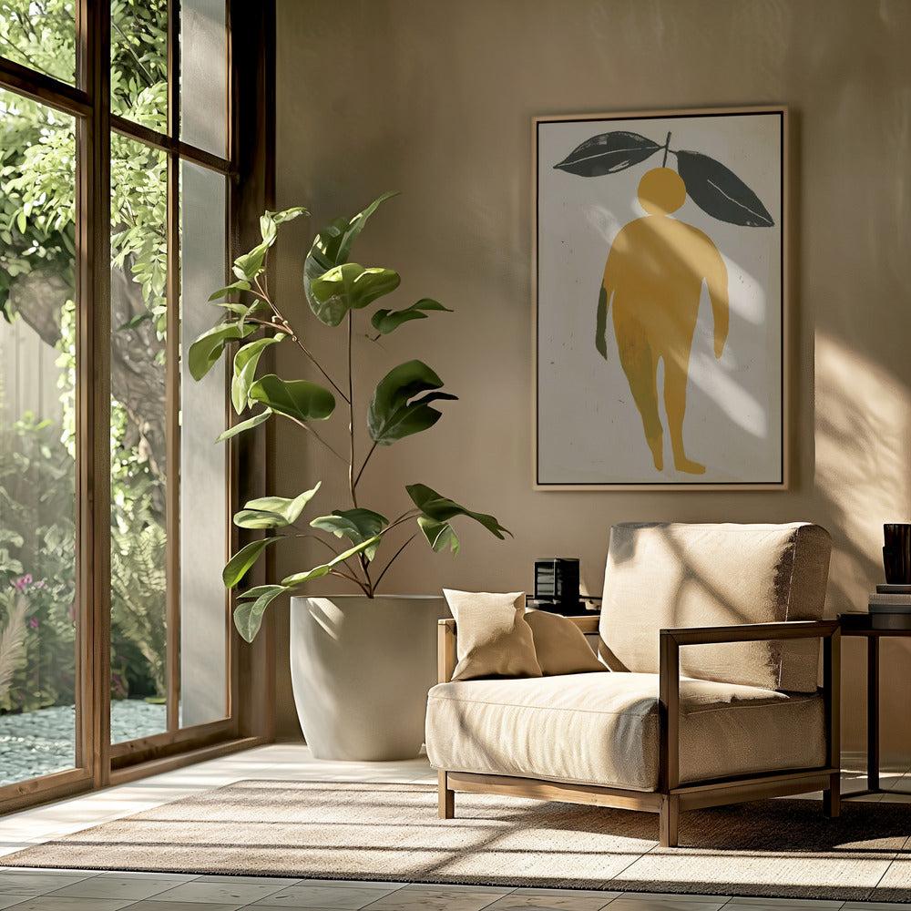 Orange Leaf Figure | Poster