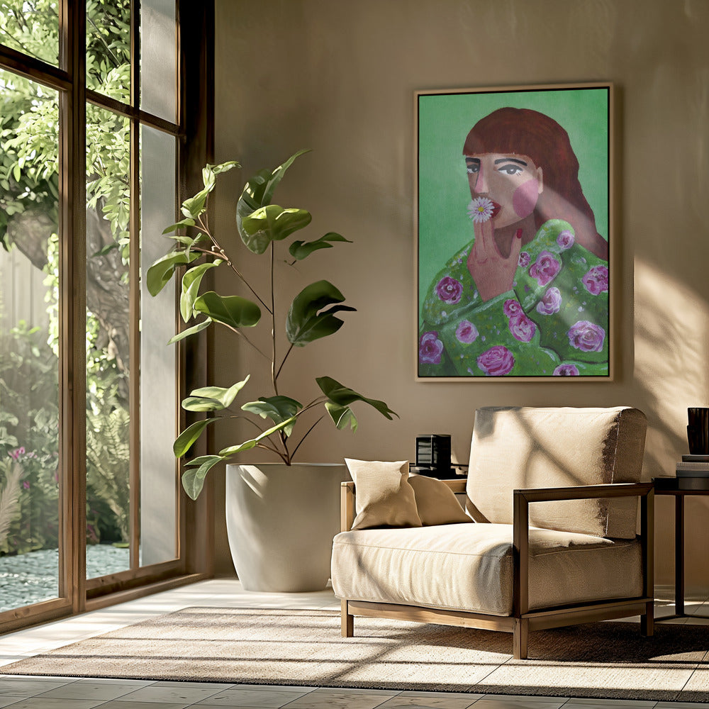 Woman Smoking a Flower | Poster