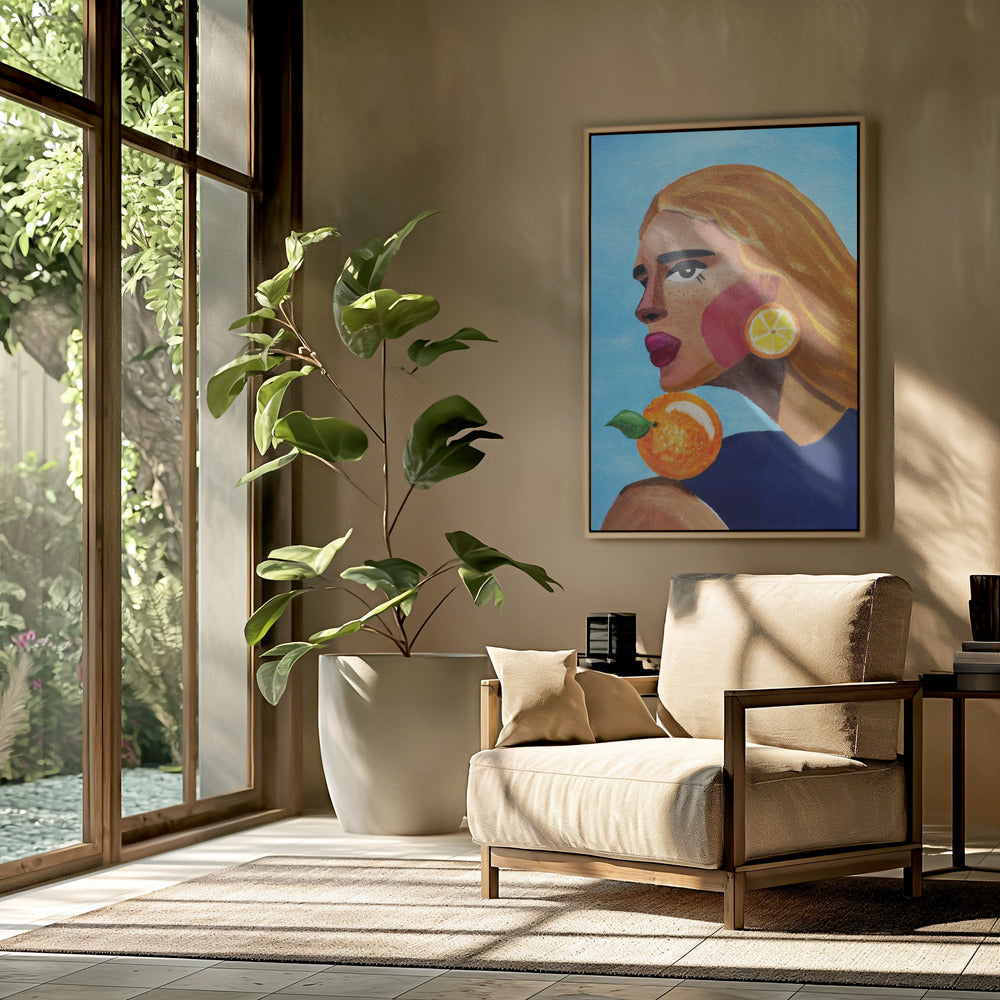 Woman With Orange | Poster