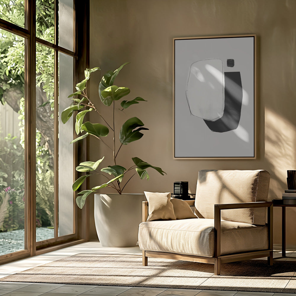 Monochrome Shapes And Negative Space | Poster