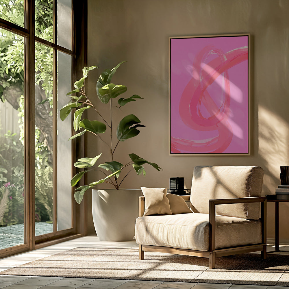 Vibrant Pink Swirls | Poster