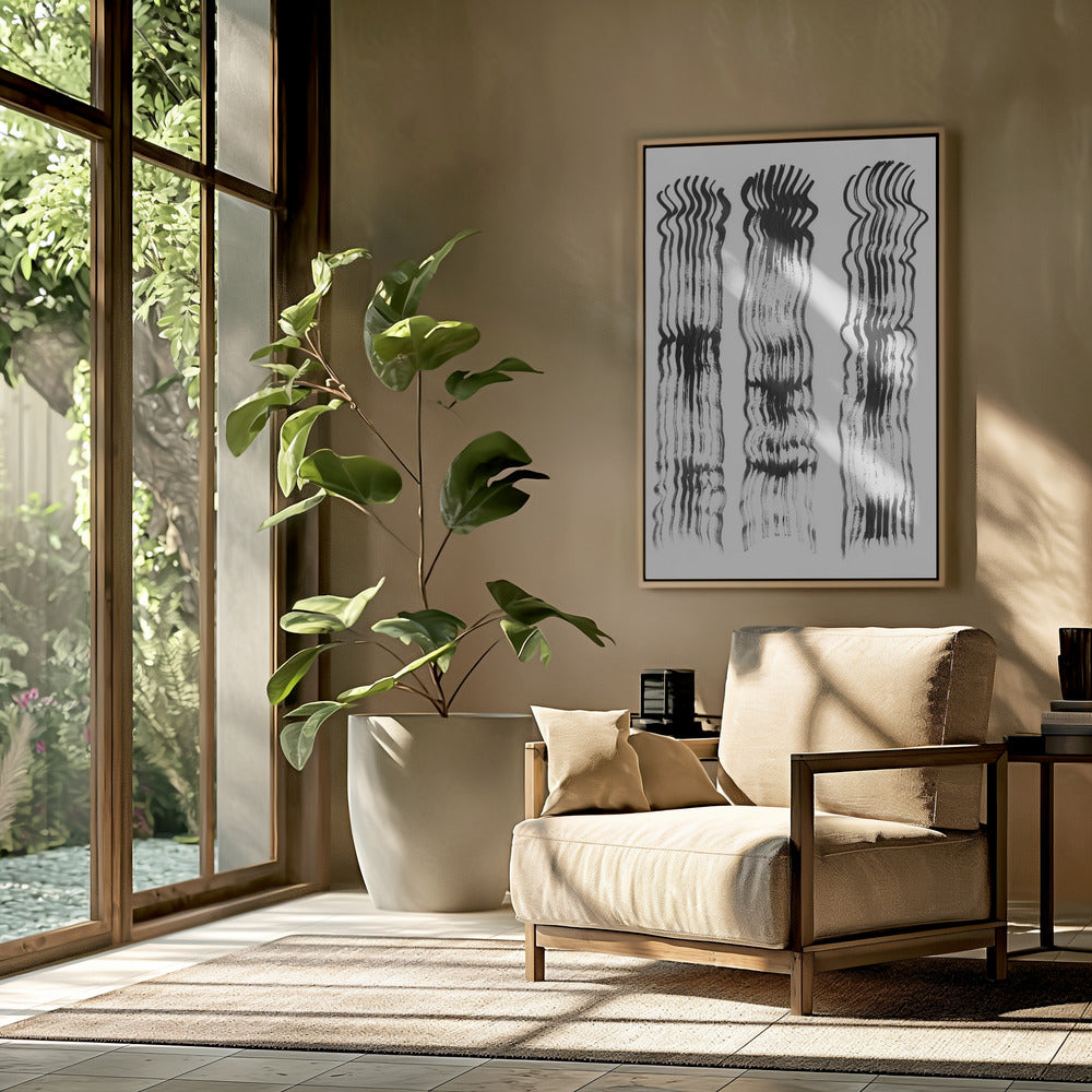 Abstract brushtrokes lines 02 | Poster
