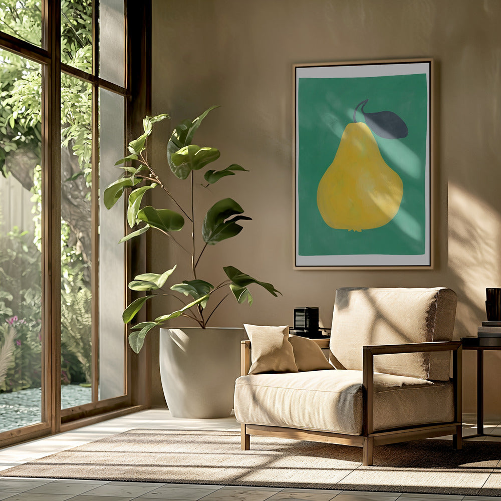 Minimalist Yellow Pear | Poster
