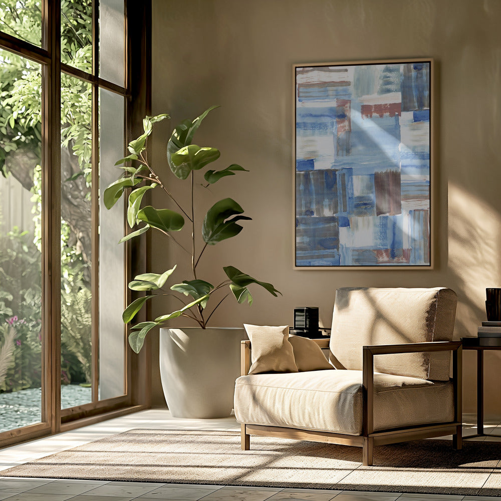 Icy Blue Abstract 1 | Poster