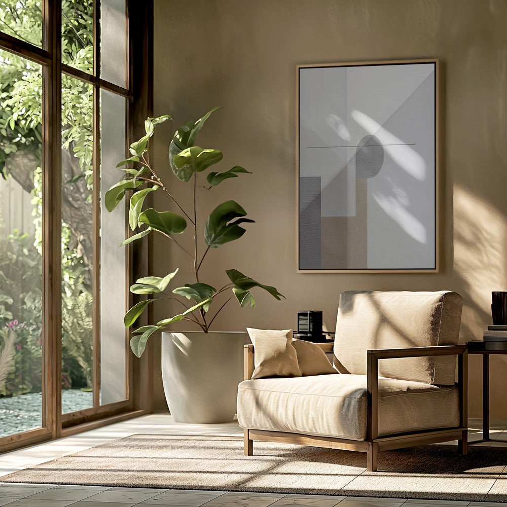 Abstract Neutral Tone Painting 3 | Poster