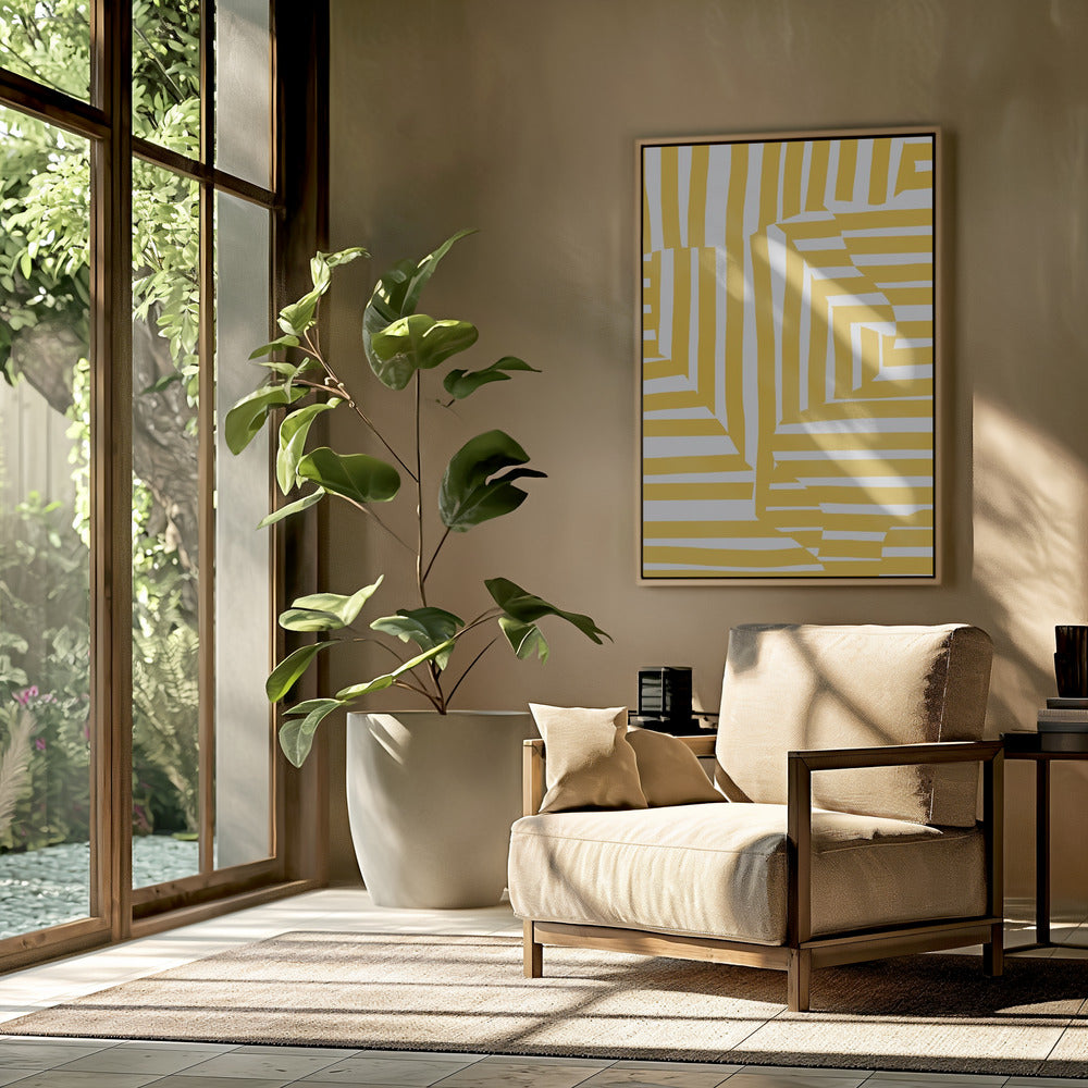 Yellow line and stripe | Poster