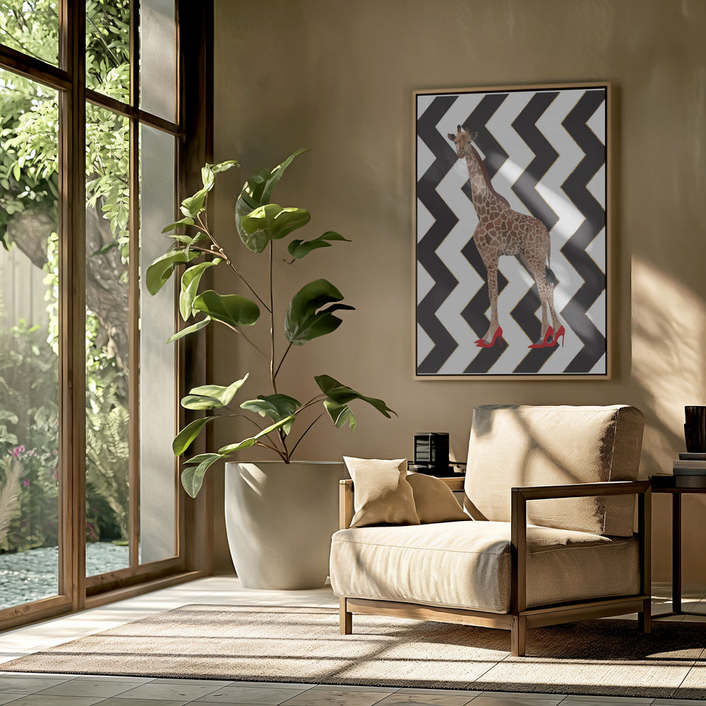 Giraffe Heels zigzag | Poster